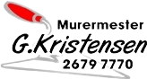 Murermester G. Kristensen logo med kontaktoplysninger